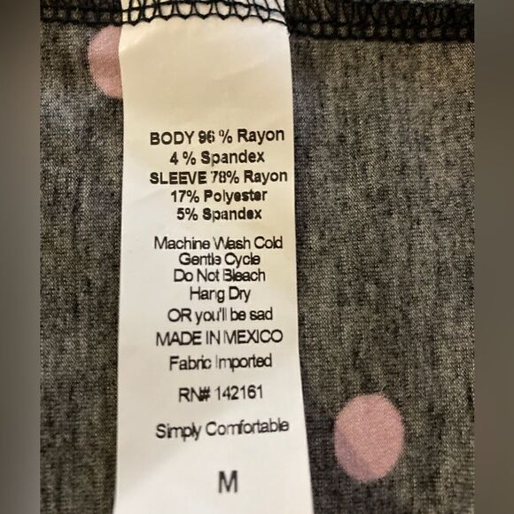 Lularoe Julia Black/Pink Polka Dot Dress Size M - Picture 5 of 5